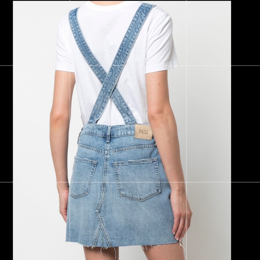 NWT Paige Retta Overall Denim Short Dress Size 27